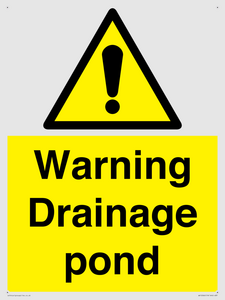Warning Drainage pond